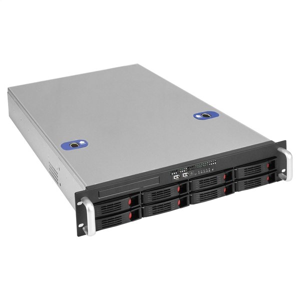 Exegate EX295860RUS Серверный корпус ExeGate Pro 2U660-HS08 <RM 19", высота 2U, глубина 660, БП 2U-400ADS, 8xHotSwap, USB>