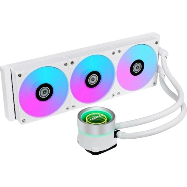 Система водяного охлаждения Lian-Li GA II Trinity 360 White ARGB Soc-AM5/AM4/1151/1200/1700 белый30dB Al+Cu Ret (G89.GA2T36W.00)
