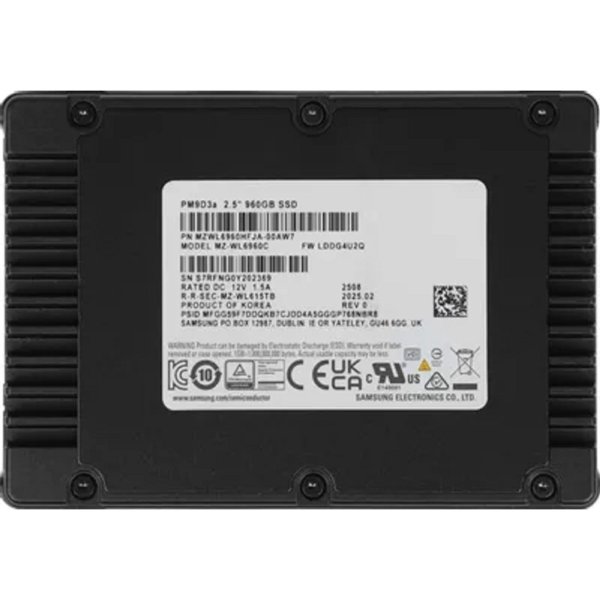 Samsung SSD 960Gb PCIe 5.0 x4, 2.5", MZWL6960HFJA-00AW7