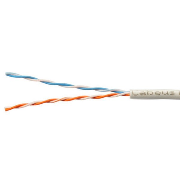 Cabeus UTP-2P-Cat.5e-SOLID-LSZH-GY-LIGHT-25 Кабель витая пара UTP (U/UTP), категория 5e, 2 пары 0,48 мм (24 AWG), одножильный, LSZH нг(А)-HF, серый (25 м)