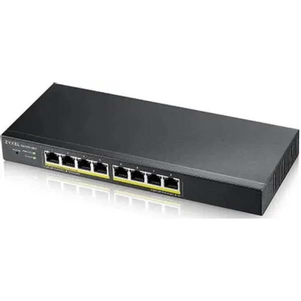 Zyxel GS1915-8EP-EU0101F Коммутатор NebulaFlex  Hybrid Smart L2 PoE+ Switch, 8xGE PoE+, Silent (No Fan), 60W PoE Budget, Standalone/Cloud Management
