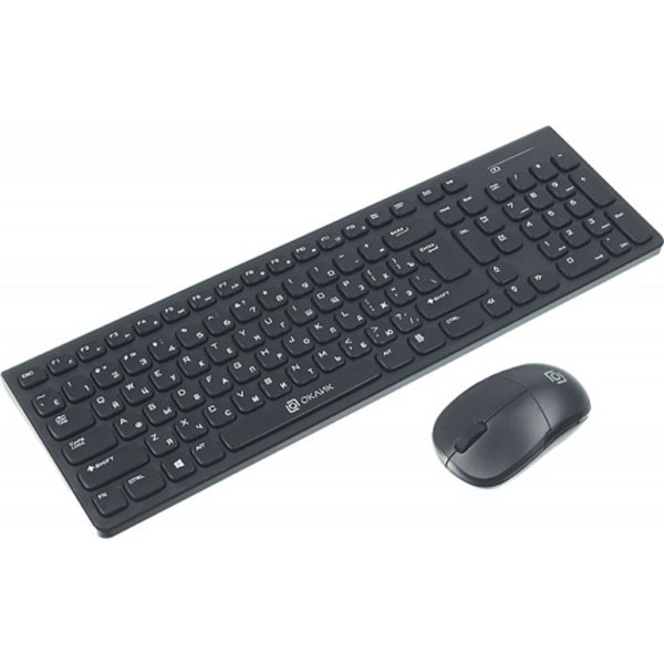 Клавиатура + мышь Oklick 220M черный, USB, беспроводная  [1062000]
