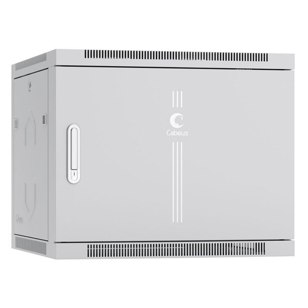 Cabeus SH-05F-9U60/45m Шкаф телекоммуникационный настенный 19" 9U 600x450x501mm (ШхГхВ) дверь металл, цвет серый (RAL 7035)