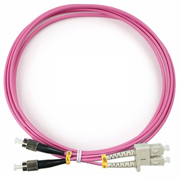 Cabeus FOP-50-OM4-SC-FC-2m Шнур оптический duplex SC-FC 50/125 mm OM4 2м LSZH