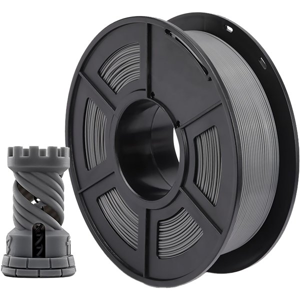 Филамент NVPRINT PLA  Grey для 3D печати диаметр 1.75мм  длина 330 метров  масса 1 кг
