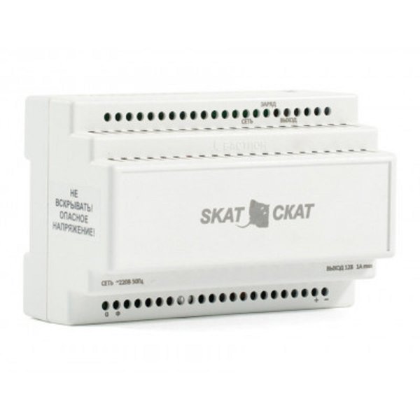 БАСТИОН SKAT-12DC-1.0 Li-ion (СКАТ ИБП-12/1-3,2/Li-DIN) источник питания на Li-ion АКБ 5,2 Ач, под DIN рейку 35 мм, МПТ (595)