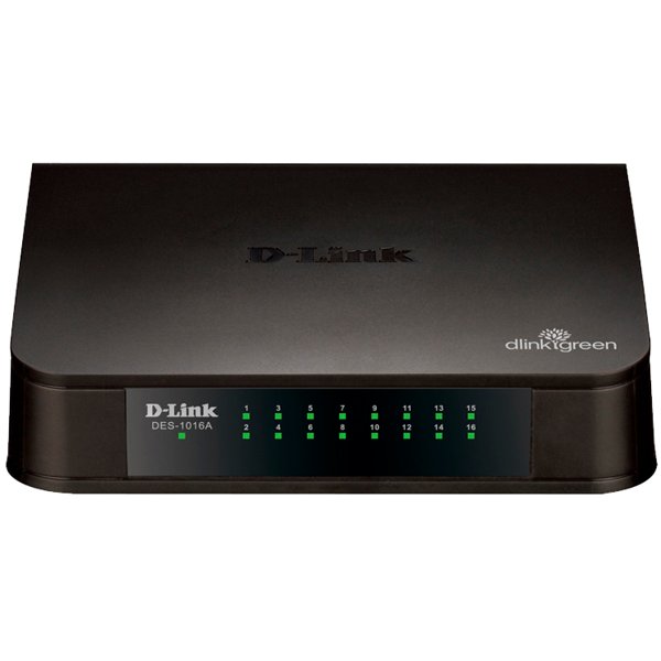 D-Link DES-1016A/E2A Неуправляемый коммутатор с 16 портами 10/100Base-TX