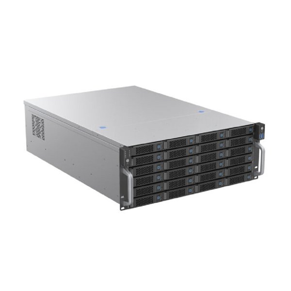 Procase BS424-SATA3-B-0 Корпус 4U Rack server case 24 SATA III / SAS 6Gbit hotswap HDD 6*MiniSAS(8087), черный, без блока питания, глубина 650мм, MB 12"x13"