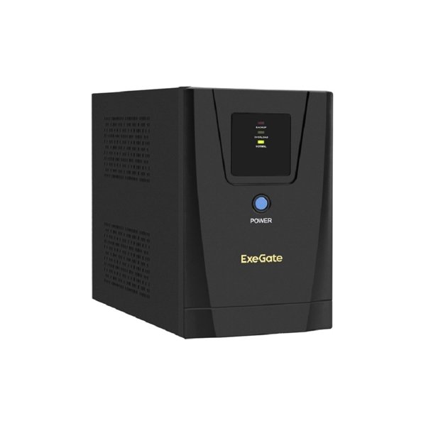 Exegate EX292793RUS ИБП ExeGate SpecialPro UNB-1200.LED.AVR.2SH.3C13 <1200VA/750W, LED, AVR, 2*Schuko+3*C13, съемн.кабель, металлический корпус, Black>