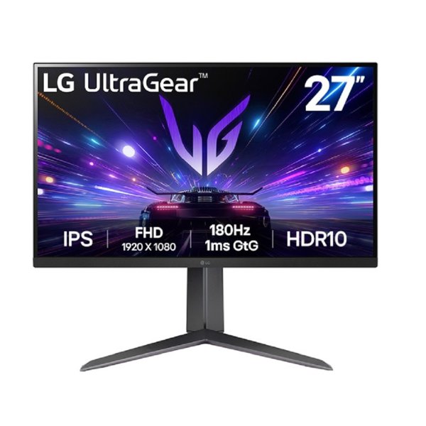 LCD LG 27" 27GS65F-B UltraGear черный {IPS 1920x1080 180Hz 1ms HDMI DisplayPort HAS Pivot} [27gs65f-b.aruz]