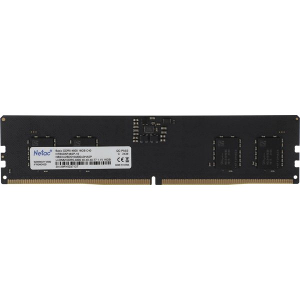 Netac DDR5 DIMM 16GB 4800MHz CL40 1.1V / NTBSD5P48SP-16