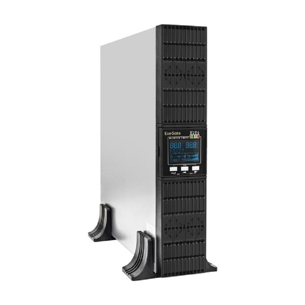 Exegate EX293048RUS ИБП On-line ExeGate PowerExpert ULS-1000.LCD.AVR.1SH.2C13.USB.RS232.SNMP.2U <1000VA/1000W, On-Line, PF=1, LCD, 1*Schuko+2*C13 , RS232, USB, SNMP-slot, Rackmount 2U/Tower, металличе