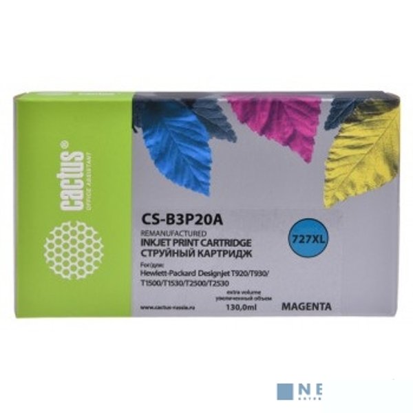B3P20A CACTUS  Картридж №727 для HP DJ T920/T1500/T2530, пурпурный (130мл)