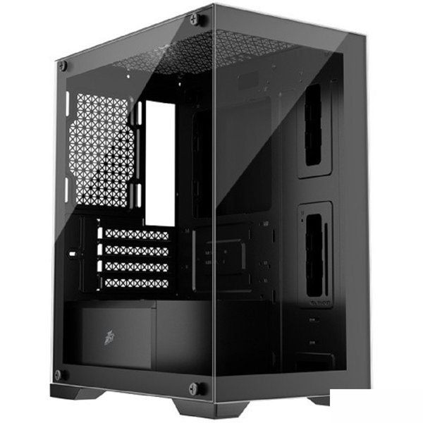 1STPLAYER MIKU Mi2 Black / mATX / 3x120mm LED fans / Mi2-BK-3F1