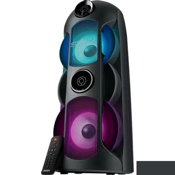 SVEN АС PS-720, черный (80 Вт, TWS, Bluetooth, FM, USB, microSD, LED-дисплей, 4400мА*ч)