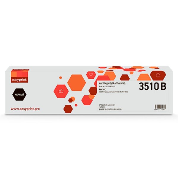 Тонер-картридж EasyPrint LR-IMC3510BK для Ricoh IM C3010/C3510 (40000стр.) черный, с чипом, 842506