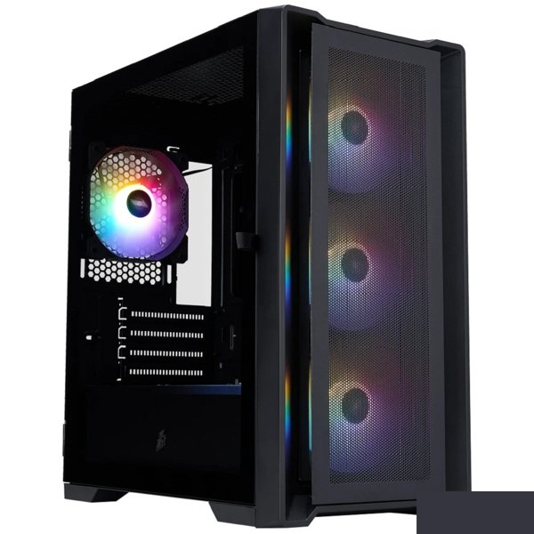 1STPLAYER Корпус TRILOBITE T4 MESH FRGB Black / mATX / 4x120mm FRGB fans / T4-BK-4F1