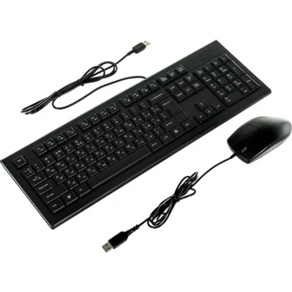 A-4Tech Клавиатура + мышь KR-8520D черный USB Комплект [477615]