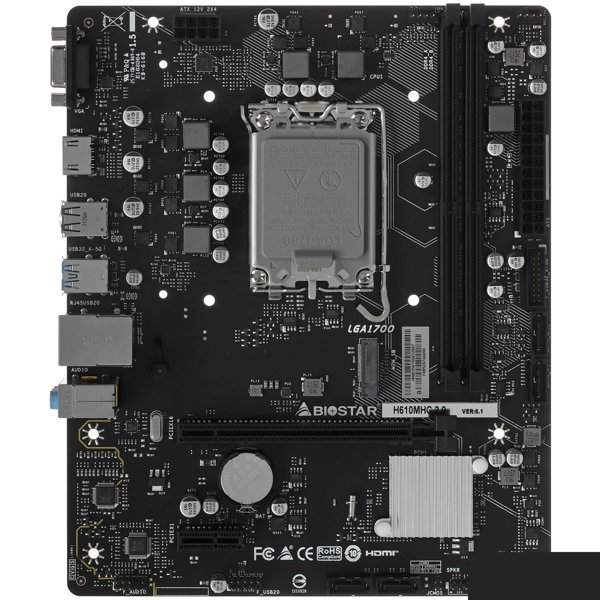 Biostar H610MHC 2.0  {Soc-1700 Intel H610 2xDDR4 mATX AC`97 8ch(7.1) GbLAN+VGA+HDMI}