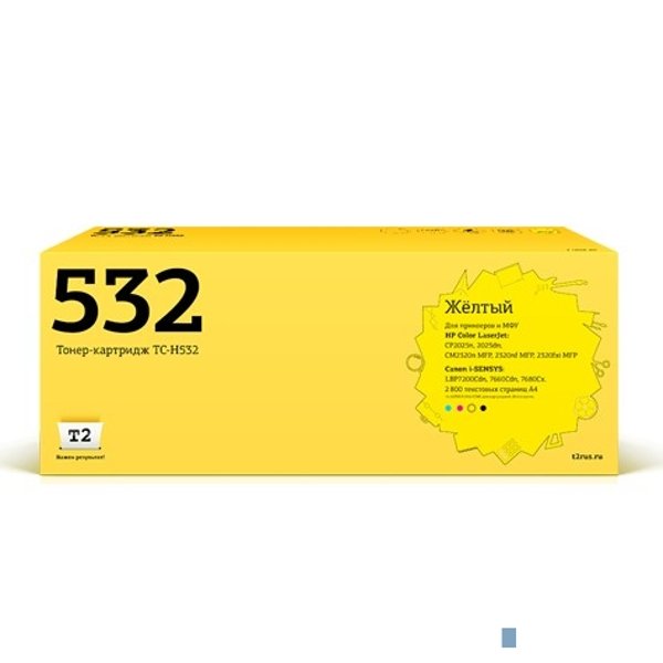 T2 CC532A Картридж (TC-H532) для CP2025n/CP2025dn/CM2320n MFP/CM2320nf MFP, желтый,с чипом