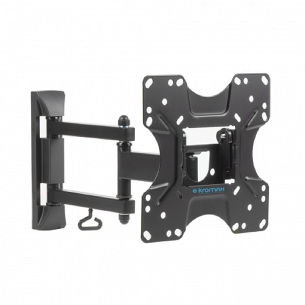 Kromax OPTIMA-214 black {20"-43", max 30 кг, настенный, 4 ст. свободы, наклон +2° -15°, поворот ±90°, от стены 70-410 мм, max VESA 200x200 мм}