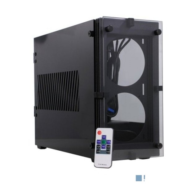 GameMax [Stratos ITX] без БП (Черн., Mini-ITX, зак.стекло,USB3.0, 2*120 вент+пульт)