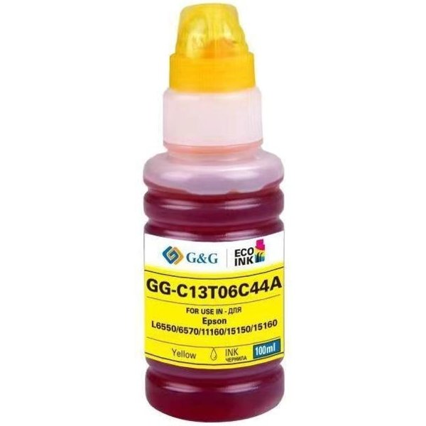 Чернила G&G GG-C13T06C44A №112 желтый 100мл для Epson L6550/6570/11160/15150/15160