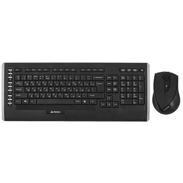 A-4Tech Клавиатура + мышь 9300F, беспроводная, черный, USB [618555]