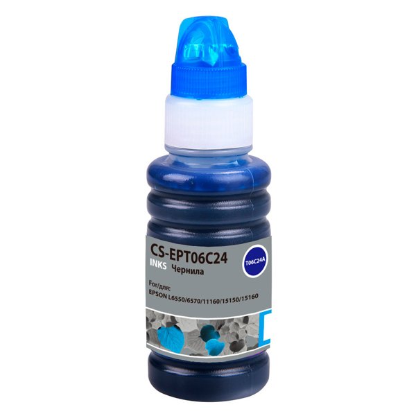 Чернила Cactus CS-EPT06C24 112С голубой 70мл для Epson L6550/6570/11160/15150/15160