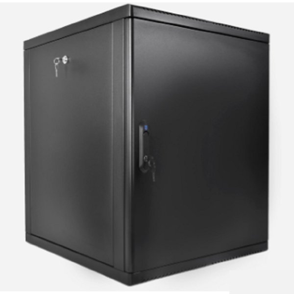 ЦМО Шкаф телекоммуникационный настенный разборный 12U (600 x 650) съемные стенки, дверь металл, цвет черный (ШРН-М-12.650.1-9005)