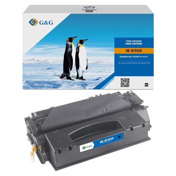 Картридж лазерный G&G GG-Q7553X черный (7000стр.) для HP LJ P2010/P2014/P2015/M2727nf MFP