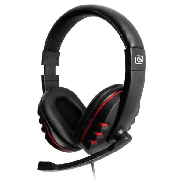 Oklick HS-L380G черный/красный 1.8м мониторы оголовье (JD-032) [1100404]
