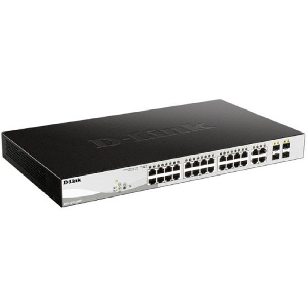 D-Link DGS-1210-28MP/FL1A PROJ Управляемый L2 коммутатор с 24 портами 10/100/1000Base-T и 4 комбо-портами 100/1000Base-T/SFP (24 порта PoE 802.3af/at, РоЕ-бюджет 370 Вт)