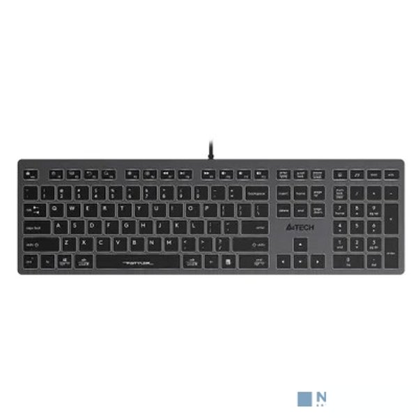 Клавиатура A4TECH Fstyler FX60,  USB, серый [fx60 grey / white]