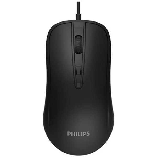Philips  Проводная Мышь SPK7214, 4 кноп., USB 2.0, 800-1600dpi, Чёрный
