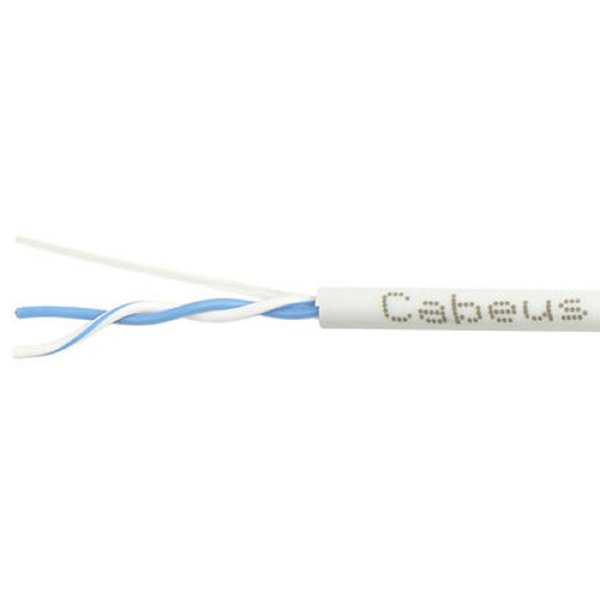 Cabeus UTP-1P-Cat.5e-SOLID-LSZH-GY-25 Кабель витая пара (UTP), категория 5e, 1 пара (24 AWG), одножильный (solid), LSZH нг(А)-HF, серый (25 м)