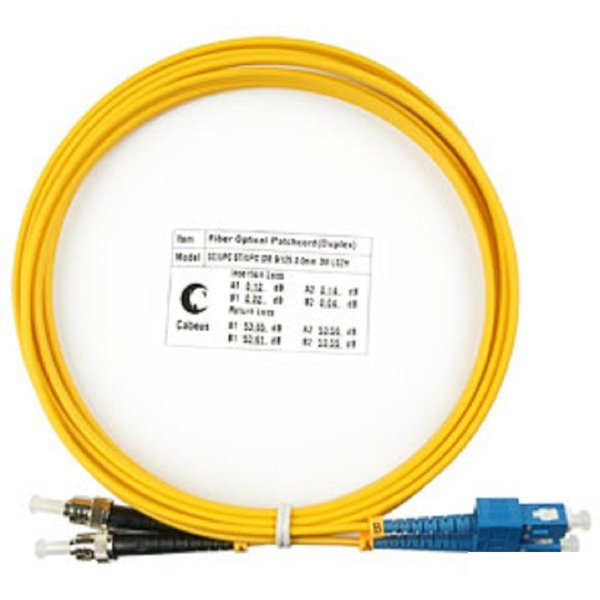 Cabeus FOP(d)-9-SC-ST-3m Шнур оптический duplex SC-ST 9/125 sm 3м LSZH