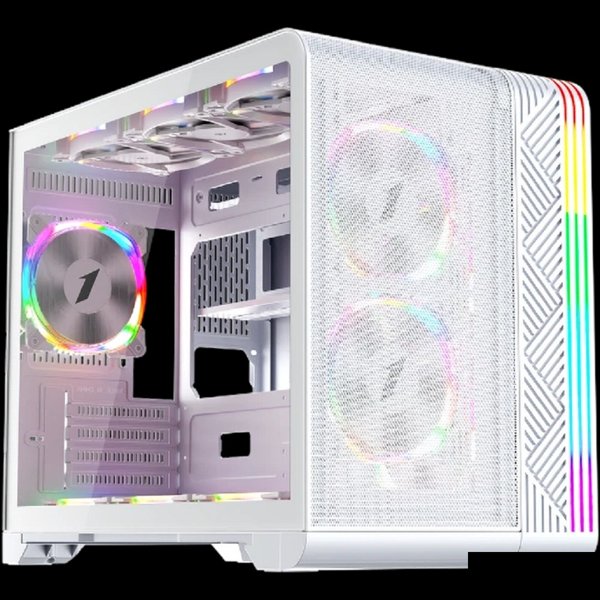 1STPLAYER VT6 ARGB White / mATX / 3x120mm ARGB fans / VT6-WH-3FS7-W