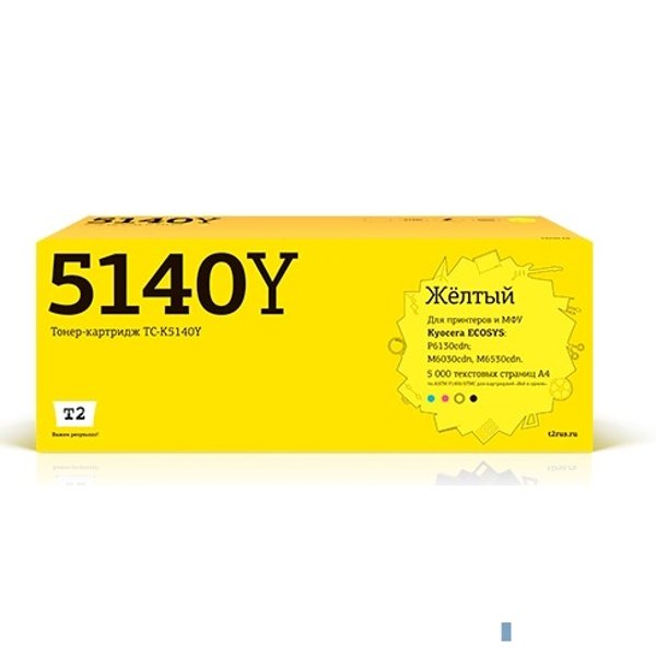 T2 TK-5140Y Картридж для Kyocera ECOSYS M6030cdn/M6530cdn/P6130cdn (5000 стр.) жёлтый, с чипом