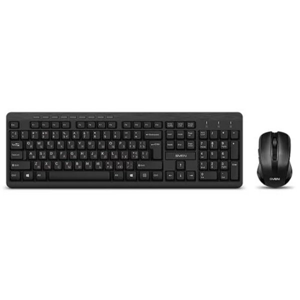 Беспроводной набор клавиатура + мышь Sven KB-C3400W (2,4 GHz, 104+9кл, 800-1600DPI)