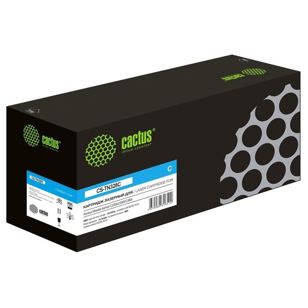 Картридж лазерный Cactus CS-TN328K TN328K черный (28000стр.) для Konica Minolta bizhub C250i/C300i/C360i
