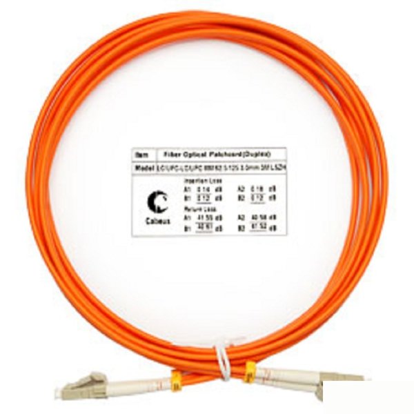 Cabeus FOP-62-LC-LC-3m Шнур оптический duplex LC-LC 62,5/125 mm 3м LSZH