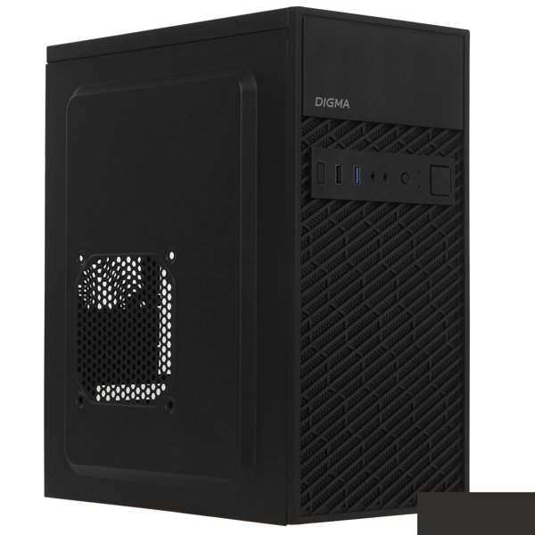 Корпус Digma DCC-MN303 черный без БП mATX 1x80mm 2x120mm 1xUSB2.0 1xUSB3.0 audio