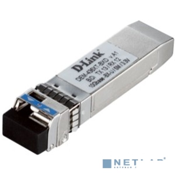 D-Link 436XT-BXU/40KM/A1A PROJ WDM трансивер SFP+ с 1 портом 10GBase-BX-U (Tx:1270 нм, Rx:1330 нм) для одномодового оптического кабеля (до 40 км, разъем Simplex LC)