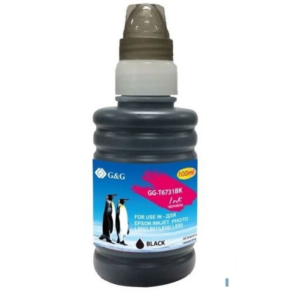 Чернила G&G GG-T6731BK черный100мл для Epson L800, L805, L810, L850