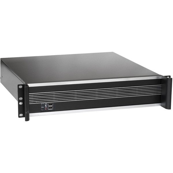Exegate EX293331RUS Серверный корпус ExeGate Pro 2U450-09 <RM 19", высота 2U, глубина 450, БП 1200ADS, 2*USB>