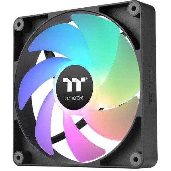 Кулер для компьютерного корпуса, Thermaltake, CT120 ARGB Sync PC Cooling Fan, CL-F149-PL12SW-A, ARGB 120мм вентилятор, 2000об.мин, 4pin PWM/3pin ARGB, 57.05CFM, 25.8 dB(A), 120x120x25мм, Черный