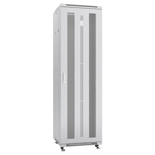 Cabeus ND-05C-42U60/100 Шкаф монтажный телекоммуникационный 19" напольный для распределительного и серверного оборудования 42U 600x1000x2055mm (ШхГхВ) передняя и задняя перфорированные двери, ручка с