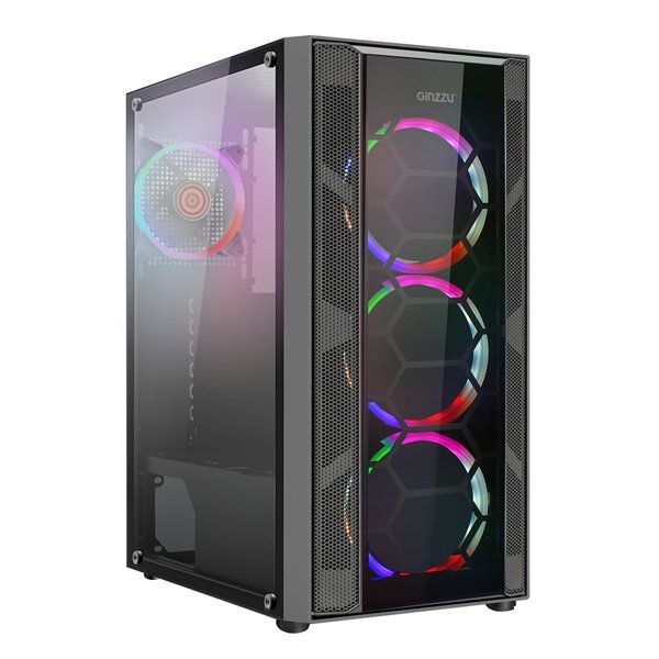 Корпус Ginzzu CL260 FAN FRGB*4 12RR4