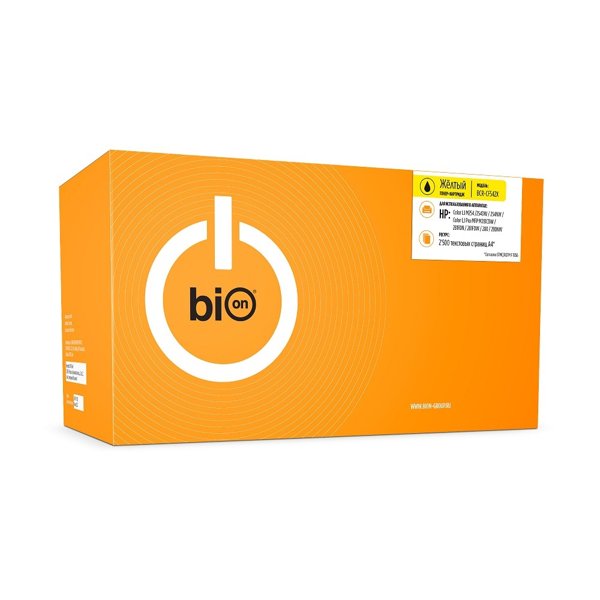 Bion BCR-CF542X Картридж для HP{ Color Laserjet Pro M254/254DW/254NW/MFP M281CDW/281FDN/281FDW/280/280NW} (2500 стр.),Желтый, с чипом